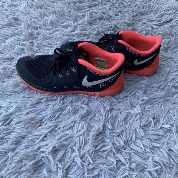 Nike 5.0 Black‎ Orange Size 7 Y Women’s Lace Up Athletic Shoes Pre Owned - Picture 15 of 16